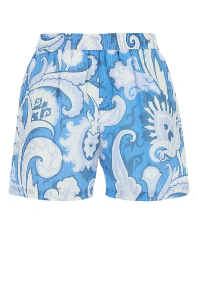 Etro Women Printed Cotton Blend Shorts