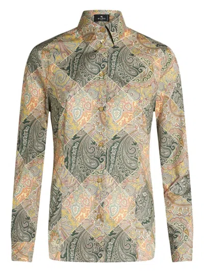 ETRO WOMEN'S PRINTED COTTON SHIRT