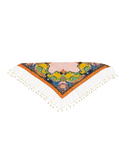 Etro Women's Printed Fringed Silk Bandana In Multi