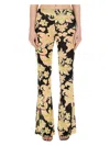 Etro Print Viscose Trousers In Multicolour