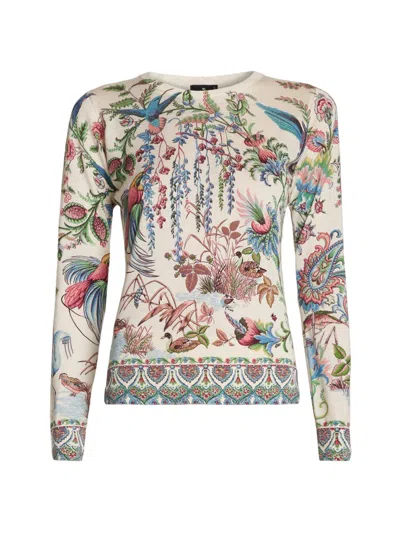 Etro Women's Printed Knit Crewneck Top In Multi