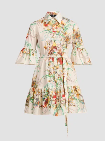 Etro Women's Printed Mini Shirtdress In Multi