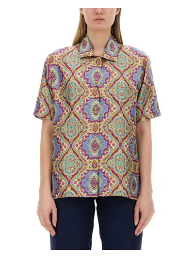 ETRO WOMEN'S PRINTED SILK SHIRT | SIZE 42 | WRIA0009