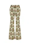 Etro Flared High Waist Full Length Trousers In Multicolor