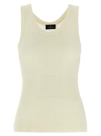 Etro Women's Punched Top In White