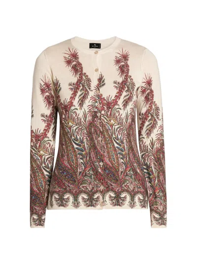 Etro Women's Romantic Paisley Cardigan In Neutral