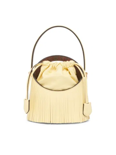 Etro Saturno Mini Bucket Bag In Beige