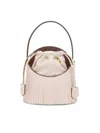 Etro Women's Saturno Fringed Leather Bucket Bag In Pink