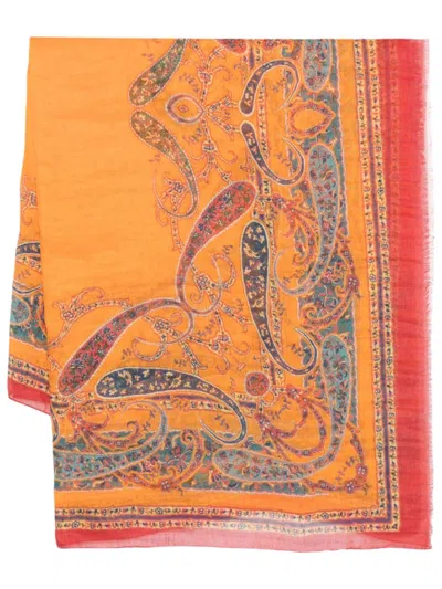 Etro Women Scarf Woman 140x250 St In Orange