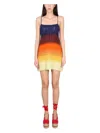 Etro Wool Mini Dress In Vibrant Hues In Multicolour