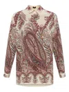 Etro Paisley Print Silk Shirt With Collared Neck