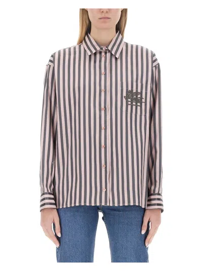 ETRO WOMEN'S SHIRT WITH LOGO