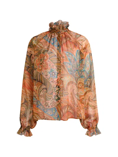 ETRO ETRO WOMEN PRINTED SILK SHIRT