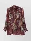 Etro Women Silk Blouse With Paisley Print In Multi