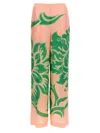 Etro Rose Print Straight-leg Pants In Multi