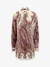 Etro Paisley Print Silk Shirt With Collared Neck In Multi