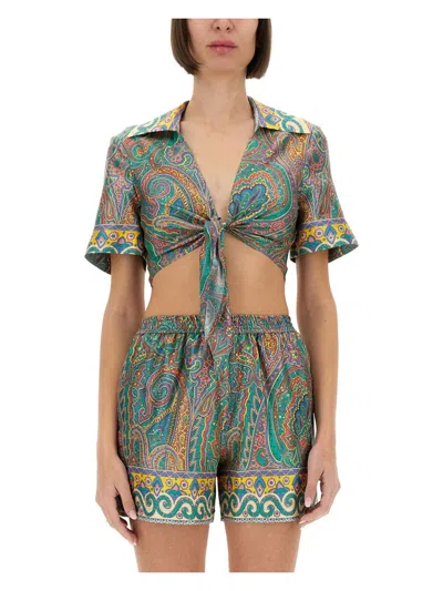ETRO WOMEN'S SILK TOP | SIZE SMALL | WRPA0027