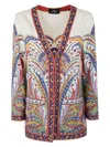 Etro Floral-print Silk Jacket In Multicolour