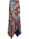 Etro Print Viscose Handkerchief Skirt In X0827