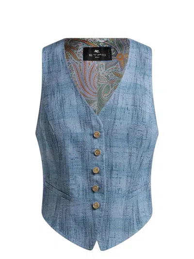 ETRO WOMEN'S SLUB WAISTCOAT