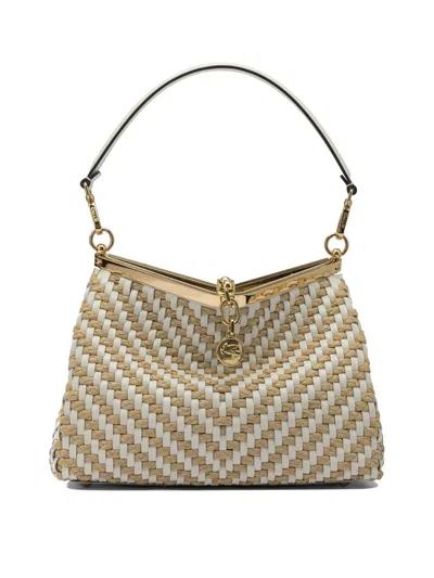 Etro Women Small "vela" Shoulder Bag In Neutral