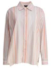 Etro Women Striped Shirt With Print On The Back In Pink