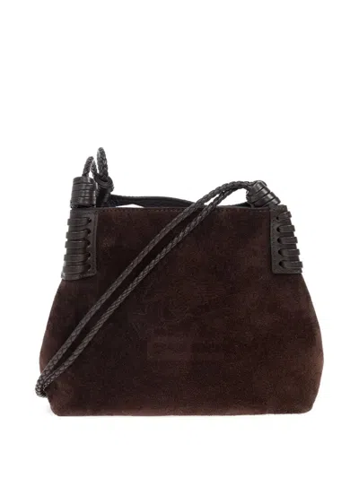 Etro Women Suede Shoulder Bag In Brown