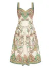 Etro Floral Print Dress In White
