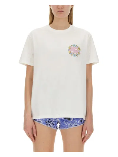 ETRO WOMEN'S T SHIRT WITH LOGO | SIZE LARGE | WRJB0006