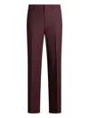 Etro Tailored Wool Trousers With Pleats And Pockets In Purple