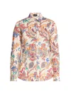 Etro Printed Poplin Shirt In Multi