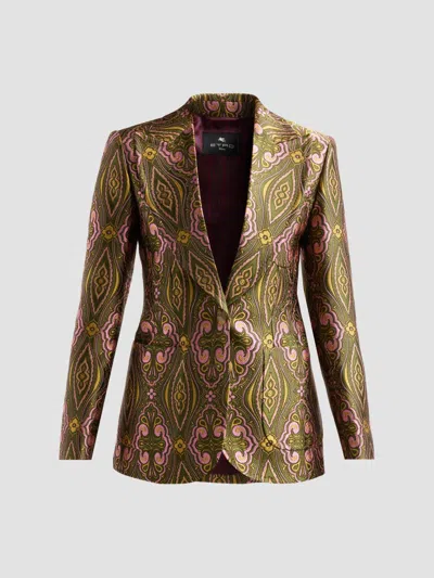 ETRO WOMEN'S TAPESTRY JACQAURD BLAZER