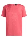 Etro Jacquard-t-shirt In Rosaciclam