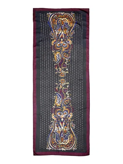 Etro Women's Tosca Printed Silk Scarf In Black