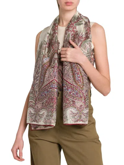 Etro Women's Tosca Silk-blend Scarf In Brown
