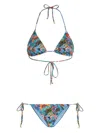 Etro Bouquet-print Bikini Set In Clear Blue