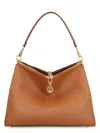 Etro Small Vela Leather Shoulder Bag In Saddle Brown