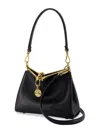 Etro Womens Black Vela Medium Leather Shoulder Bag In Black