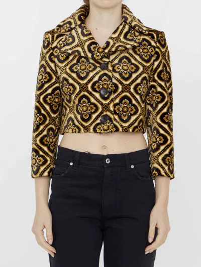Etro Women Velvet Cropped Jacket