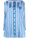 Etro Poplin Mini Dress In Blue