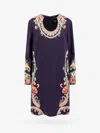 Etro Women Viscose Dress With Iconic Multicolor Print