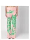 Etro Wide-leg Floral Pants In Viscose And Silk Blend In Purple