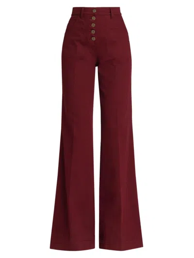 Etro Women's Wide-leg Jeans In Red