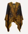 Etro Draped Trim Lightweight Ornate Capes Poncho