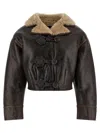 Etro Sheepskin Jacket Featuring Wool Insert In Brown