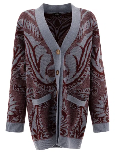 ETRO WOMEN'S WOOL JACQUARD CARDIGAN