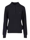 Etro Women Wool Polo Shirt In Blue