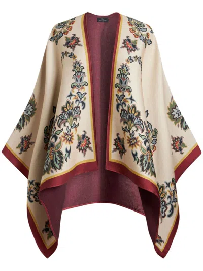 ETRO WOMEN'S WOOL PRINTED CAPE