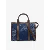 Etro Womens Denim Blue Scuro Bauletto Denim Top-handle Bag In Denim Blue Scuro