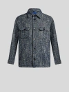 Etro Chevron Herringbone Wool Jacket Pockets In Navy Blue